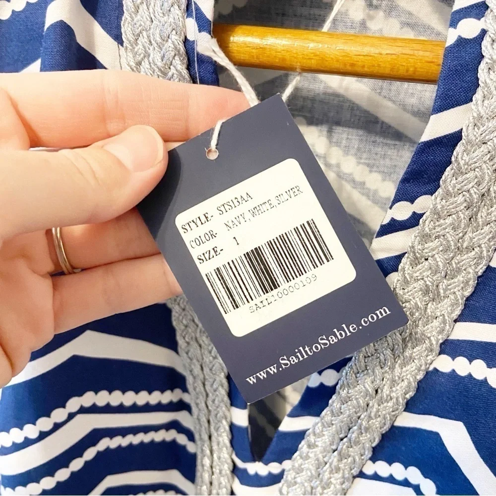 NWTs Sail to Sable | Cotton Braided Detail Cotton Tunic Dress Size 1 (Small)